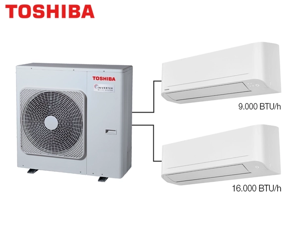 Toshiba 2M Multi Split Klima 9.000+16.000 BTU/h - 1